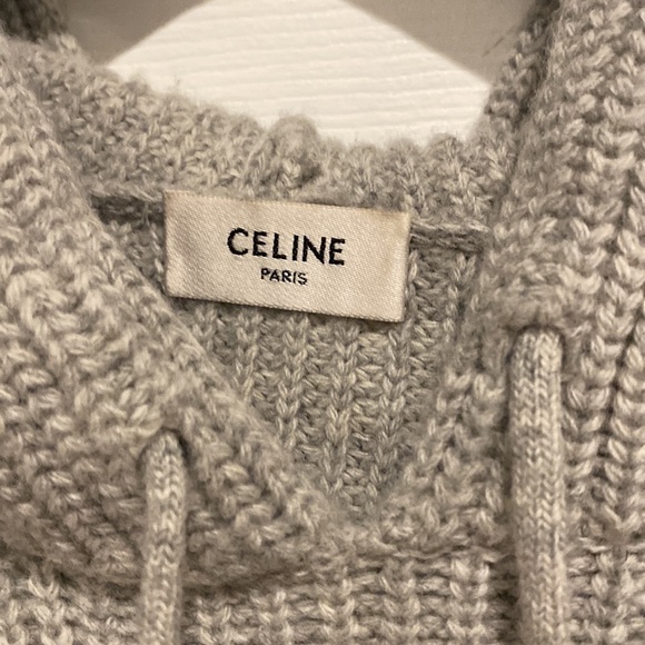 Celine light grey oversized ribbed sweater - Picture 12 of 14